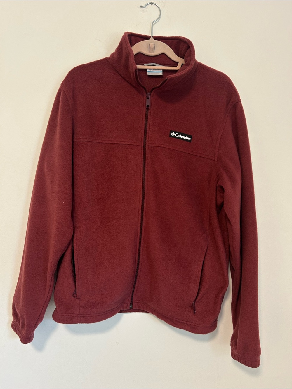 Columbia Men's Full-Zip Fleece Jacket - Burgundy